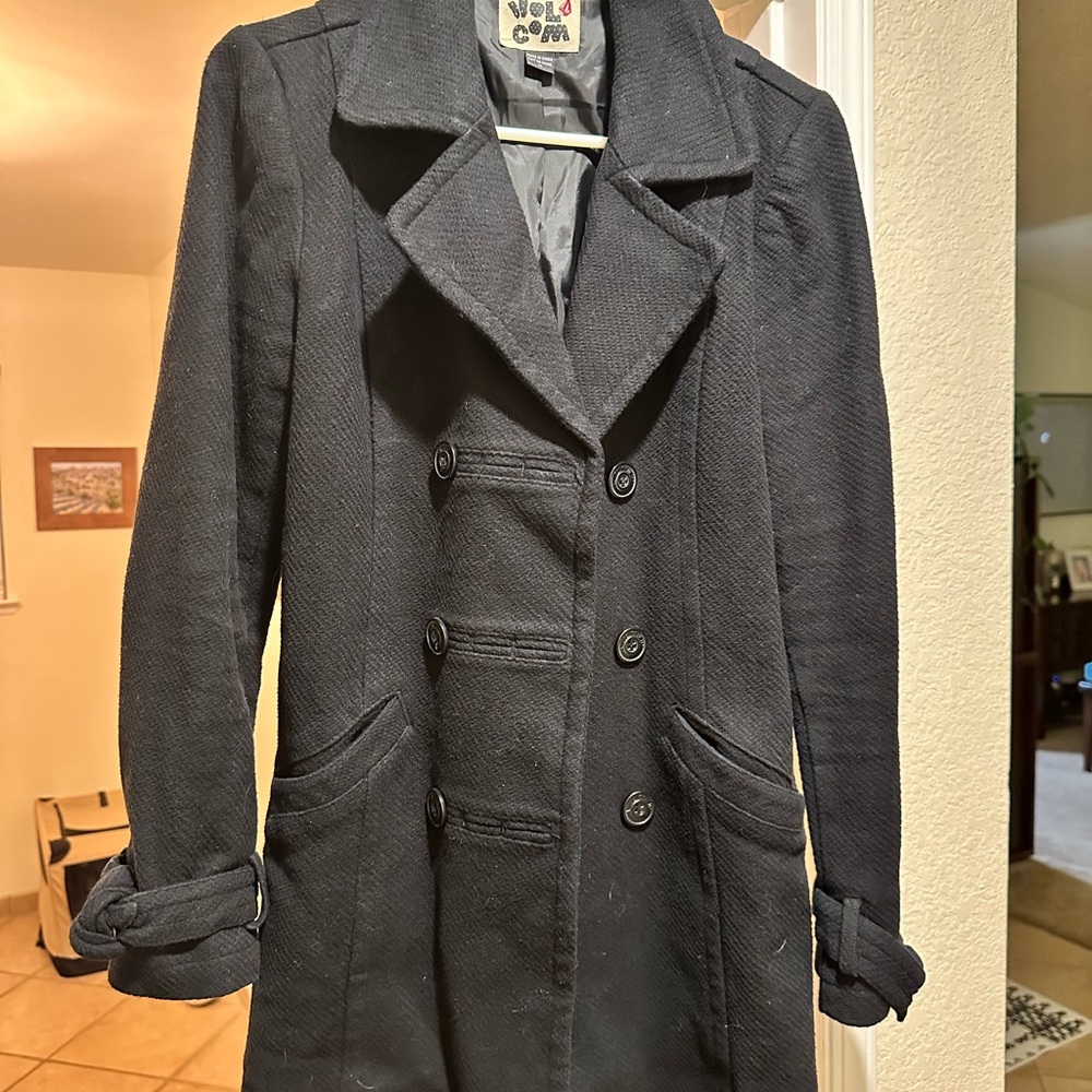 Volcom Black Pea Coat